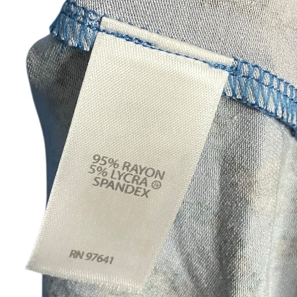 J. Jill Paisley Floral Blouse 2X Boho Balloon Sleeve Popover Top Mature Blue - Picture 5 of 6